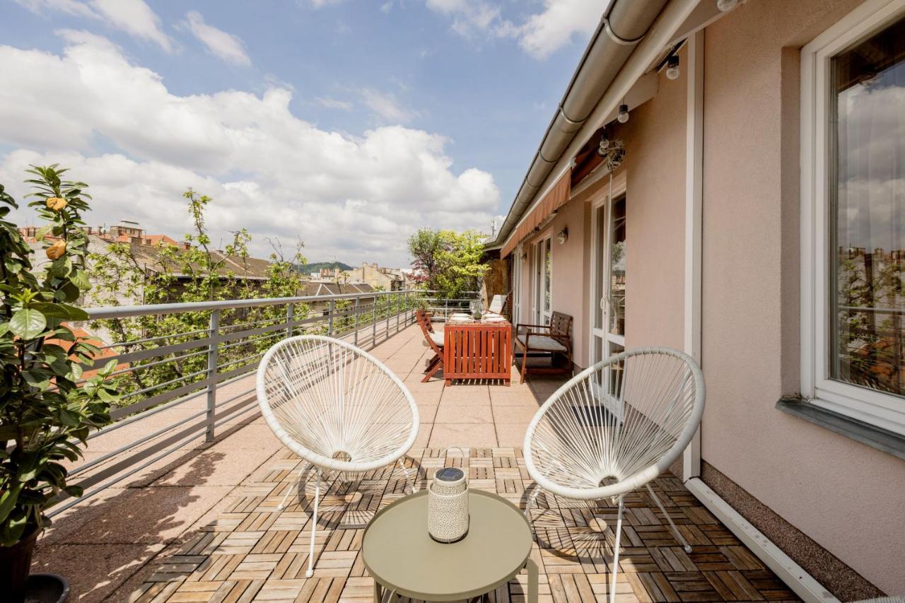 Bright And Spacious Penthouse W/ Terrace & Parking Budapesta Exterior foto
